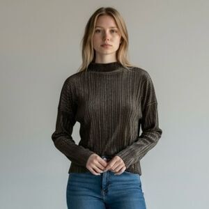 Kate & Mallory Chenille Soft Sweater Women’s Size XL Mock Neck Long Sleeve